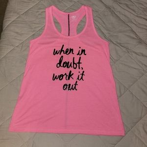 graphic racerback tank top